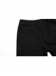 Personalized Twill Woven Patchwork Layer Laminated Front Metal Ring With Eyelet Decorative Loop Design Punk Style Handsome Trousers