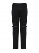 Personalized Twill Woven Patchwork Layer Laminated Front Metal Ring With Eyelet Decorative Loop Design Punk Style Handsome Trousers