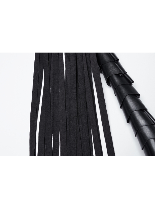 Black Suede And Faux Leather Front Hollow Halter Neck Scorpion Tail Tassel Design Punk Style Shoulder Armor Strap