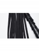 Black Suede And Faux Leather Front Hollow Halter Neck Scorpion Tail Tassel Design Punk Style Shoulder Armor Strap