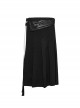Personalized Non Stretch Twill Woven Waistband Three Dimensional Printing Design With Side Pocket Design Punk Style Men's Skirt
