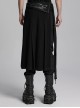 Personalized Non Stretch Twill Woven Waistband Three Dimensional Printing Design With Side Pocket Design Punk Style Men's Skirt