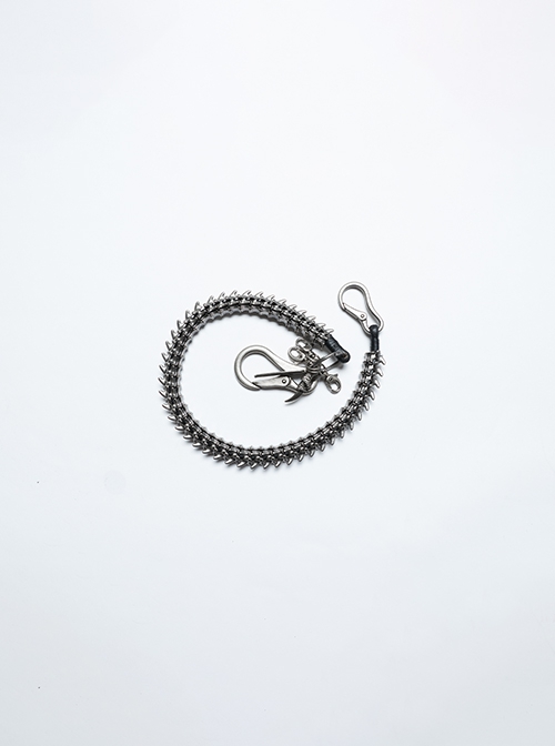 Tin Colored Old Fashioned Spine Side Large Lobster Clasp Design Punk Style Doomsday Leg Chain