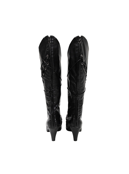 Movie Wicked Elphaba Halloween Cosplay Accessories Black High Heels Boots