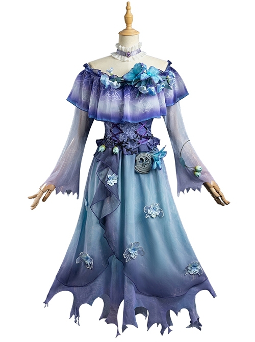 Game Identity V Melly Plinius Entomologist New Skin Ghost Candle Halloween Cosplay Costume Full Set
