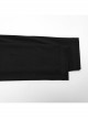Black Distressed Stretch Knitted Fabric Cross Overlapping Panels In The Front Center Punk Style Hooded Long Sleeved T-Shirt