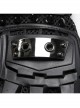 Black High Elastic Breathable Mesh Back Imitation Google Plate With Sheepskin Palm Design Punk Style Rivet Gloves