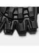 Black High Elastic Breathable Mesh Back Imitation Google Plate With Sheepskin Palm Design Punk Style Rivet Gloves