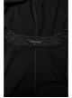 Black Loose Non Stretch Twill Hole Woven With Irregular Pointed Hem Punk Style Hooded Jacket