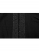 Black Loose Non Stretch Twill Hole Woven With Irregular Pointed Hem Punk Style Hooded Jacket