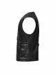 Medieval Simple Black Imitation Leather Side Snake Buckle With Rivet Decoration Gothic Style Three Dimensional V Neck Vest