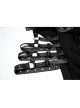 Black Asymmetrical Suede Stitching And Laminated Surface Detachable Hood Design Punk Style Cape