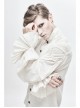 Grain Jacquard Shoulder Braid Attached Puff Sleeve Rough Selvedge White Punk Shirts