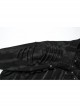 Personalized Black Slightly Elastic Twill Printed Fabric Three Dimensional Rivets On The Front And Hollow Mesh Design Punk Style Long Sleeved Long Coat