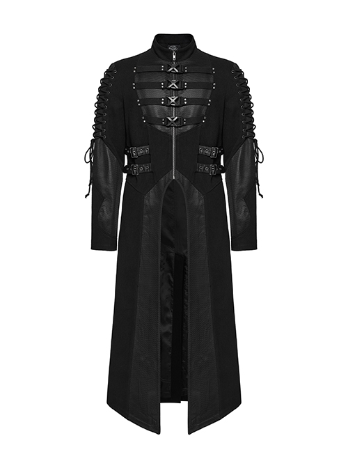 Black Twill Woven Patchwork Layer Laminated Front Irregular Double Layer Patchwork Button Design Punk Style Wild Jacket