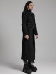 Black Twill Woven Patchwork Layer Laminated Front Irregular Double Layer Patchwork Button Design Punk Style Wild Jacket
