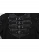 Black Twill Woven Patchwork Layer Laminated Front Irregular Double Layer Patchwork Button Design Punk Style Wild Jacket