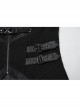Black Twill Woven Patchwork Layer Laminated Front Irregular Double Layer Patchwork Button Design Punk Style Wild Jacket