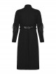 Black Twill Woven Patchwork Layer Laminated Front Irregular Double Layer Patchwork Button Design Punk Style Wild Jacket