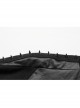 Handsome Black Twill Layer Laminated Front Personalized Double Row D Button Decoration Punk Style Stand Up Collar Cape