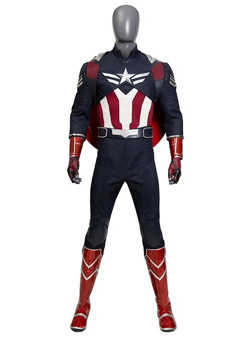 Captain America Brave New World Sam Wilson Halloween Cosplay Costume Set Without Shoes