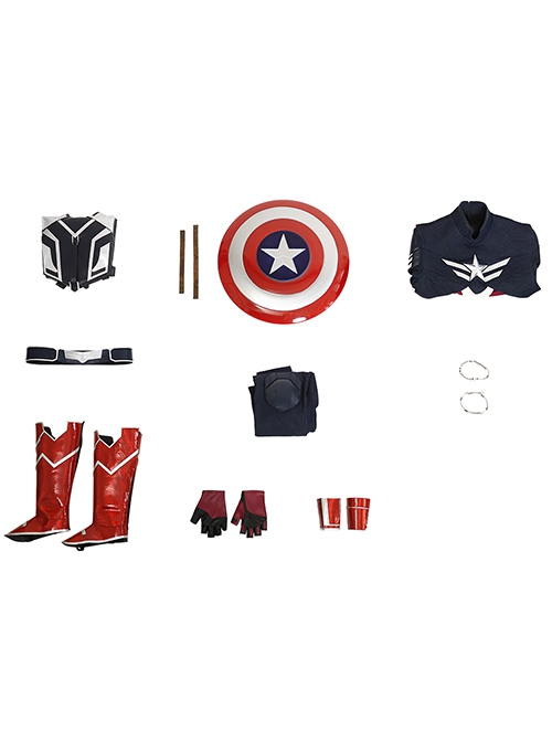 Captain America Brave New World Sam Wilson Halloween Cosplay Costume Set Without Shoes