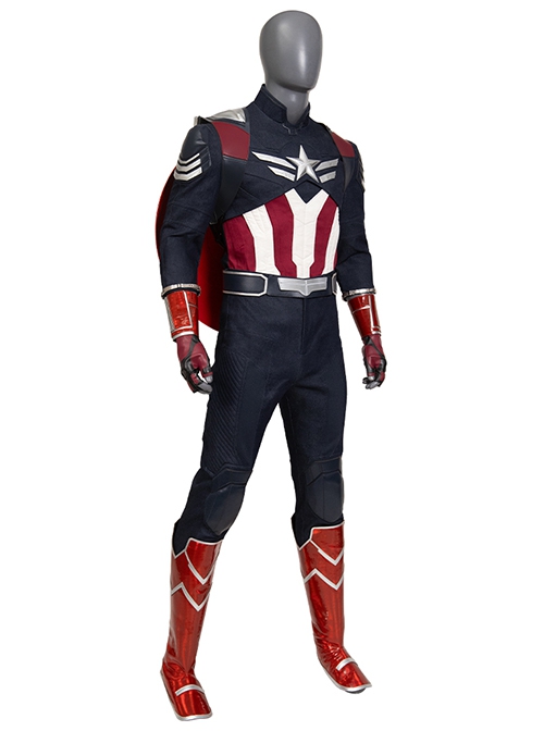 Captain America Brave New World Sam Wilson Halloween Cosplay Costume Set Without Shoes