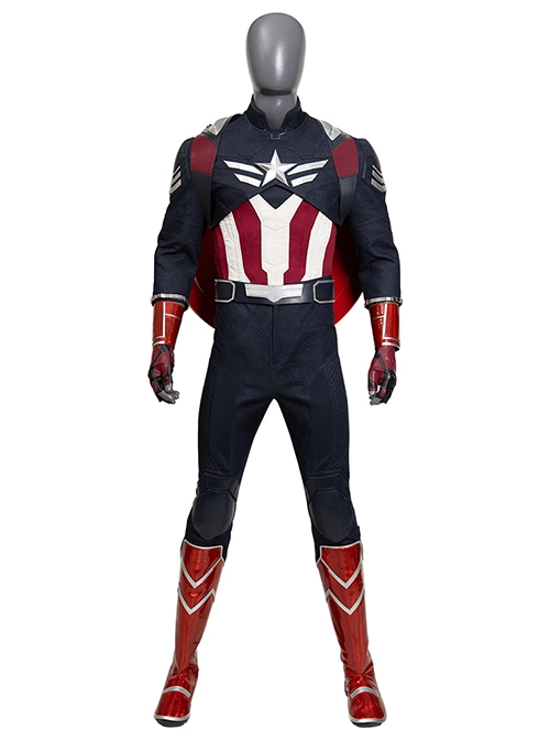 Captain America Brave New World Sam Wilson Halloween Cosplay Accessories Black Shoes