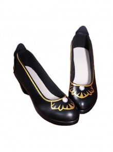 Game Honkai Star Rail Fugue Halloween Cosplay Accessories Black High Heels