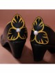 Game Honkai Star Rail Fugue Halloween Cosplay Accessories Black High Heels