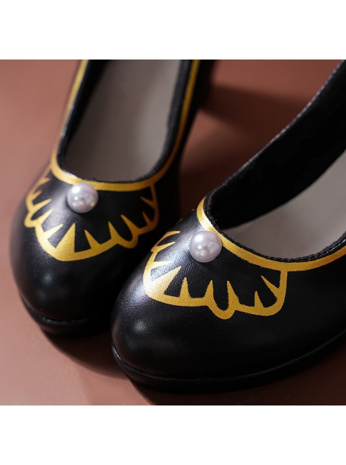 Game Honkai Star Rail Fugue Halloween Cosplay Accessories Black High Heels