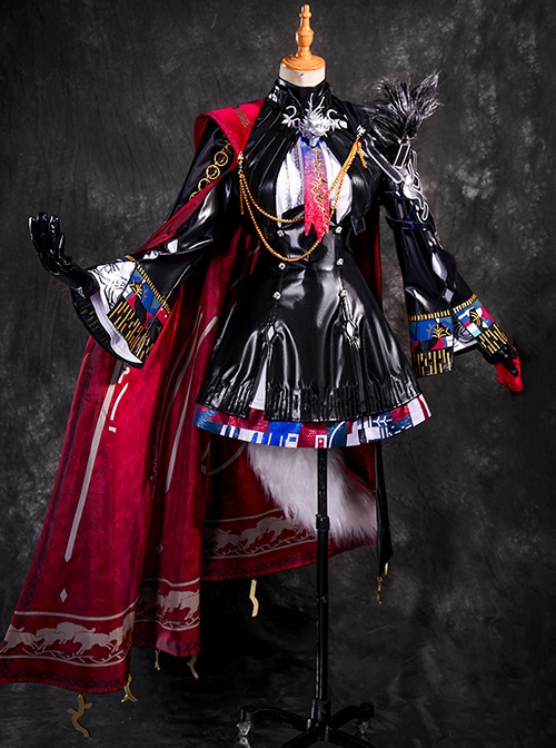 Game Arknights Lappland The Decadenza Halloween Cosplay Costume Set
