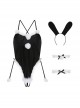 Christmas Style Velvet Pure Desire Jumpsuit Bunny Girl Uniform Backless Open Crotch Sexy Lingerie Set