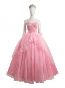 Wicked Glinda Wedding Dress Affordable Version Halloween Cosplay Costume Set