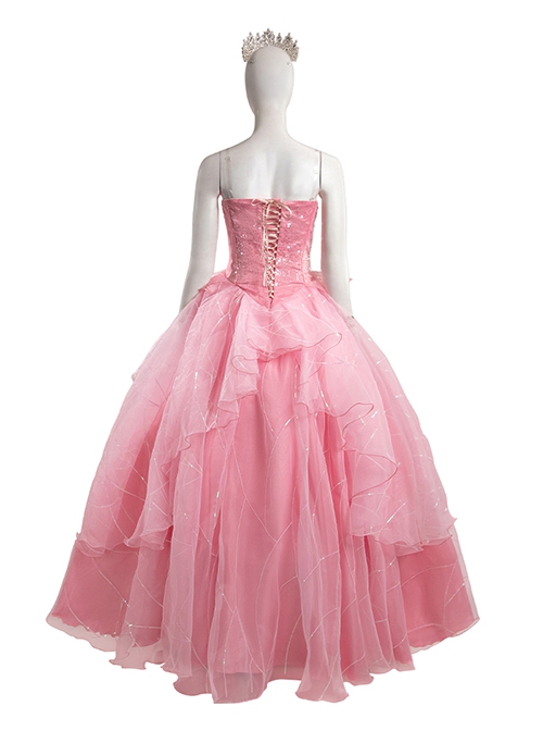 Wicked Glinda Wedding Dress Affordable Version Halloween Cosplay Costume Set