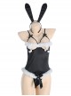 Hollow Backless Binding Bands Hidden Buttons Open Crotch Bunny Girl Jumpsuit Christmas Uniform Sexy Lingerie Set