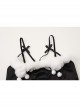 Hollow Backless Binding Bands Hidden Buttons Open Crotch Bunny Girl Jumpsuit Christmas Uniform Sexy Lingerie Set