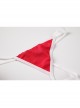 Red Low-Cut Plush Splicing Velvet Tight Hip-Wrapped Suspender Nightdress Christmas Sexy Lingerie Set