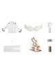 Blue Lock Chigiri Hyoma White Angel Costume Halloween Cosplay Costume Full Set