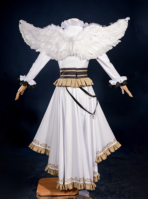 Blue Lock Chigiri Hyoma White Angel Costume Halloween Cosplay Costume Full Set