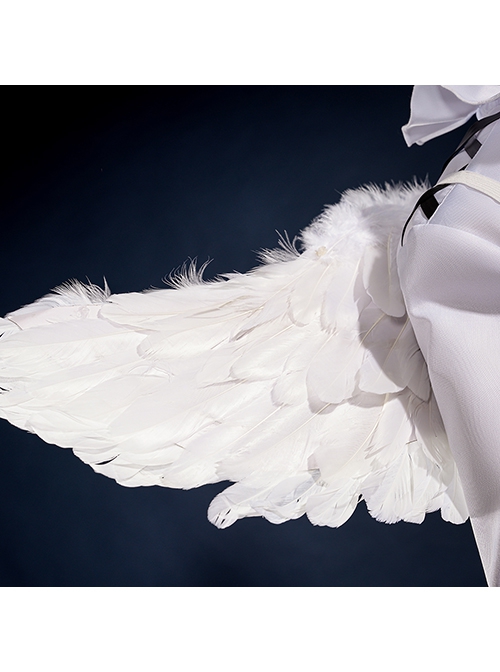 Blue Lock Chigiri Hyoma White Angel Costume Halloween Cosplay Costume Full Set