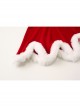 Christmas Uniform Plush Stitching Red Velvet Princess Style Backless Dress Sexy Lingerie Set