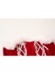 Christmas Uniform Plush Stitching Red Velvet Princess Style Backless Dress Sexy Lingerie Set