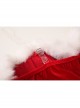 Christmas Uniform Plush Stitching Red Velvet Princess Style Backless Dress Sexy Lingerie Set