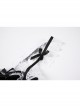 Black White See-Through Lace Cute Maid Style Binding Bands Fluffy Skirt Open Crotch Jumpsuit Sexy Lingerie Set