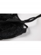 Hollow Chest Sweet Lace-up Bow See-Through Lace Open Crotch Jumpsuit Sexy Lingerie