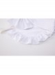 Black White Backless Temptation Cute Maid Style Flying Sleeves Suspender Nightdress With Apron Sexy Lingerie Set