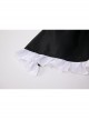 Black White Backless Temptation Cute Maid Style Flying Sleeves Suspender Nightdress With Apron Sexy Lingerie Set