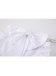 Black White Backless Temptation Cute Maid Style Flying Sleeves Suspender Nightdress With Apron Sexy Lingerie Set