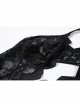 Elegant Chest Bow Deep V See-through Lace Backless Slim Open Crotch Jumpsuit Sexy Lingerie